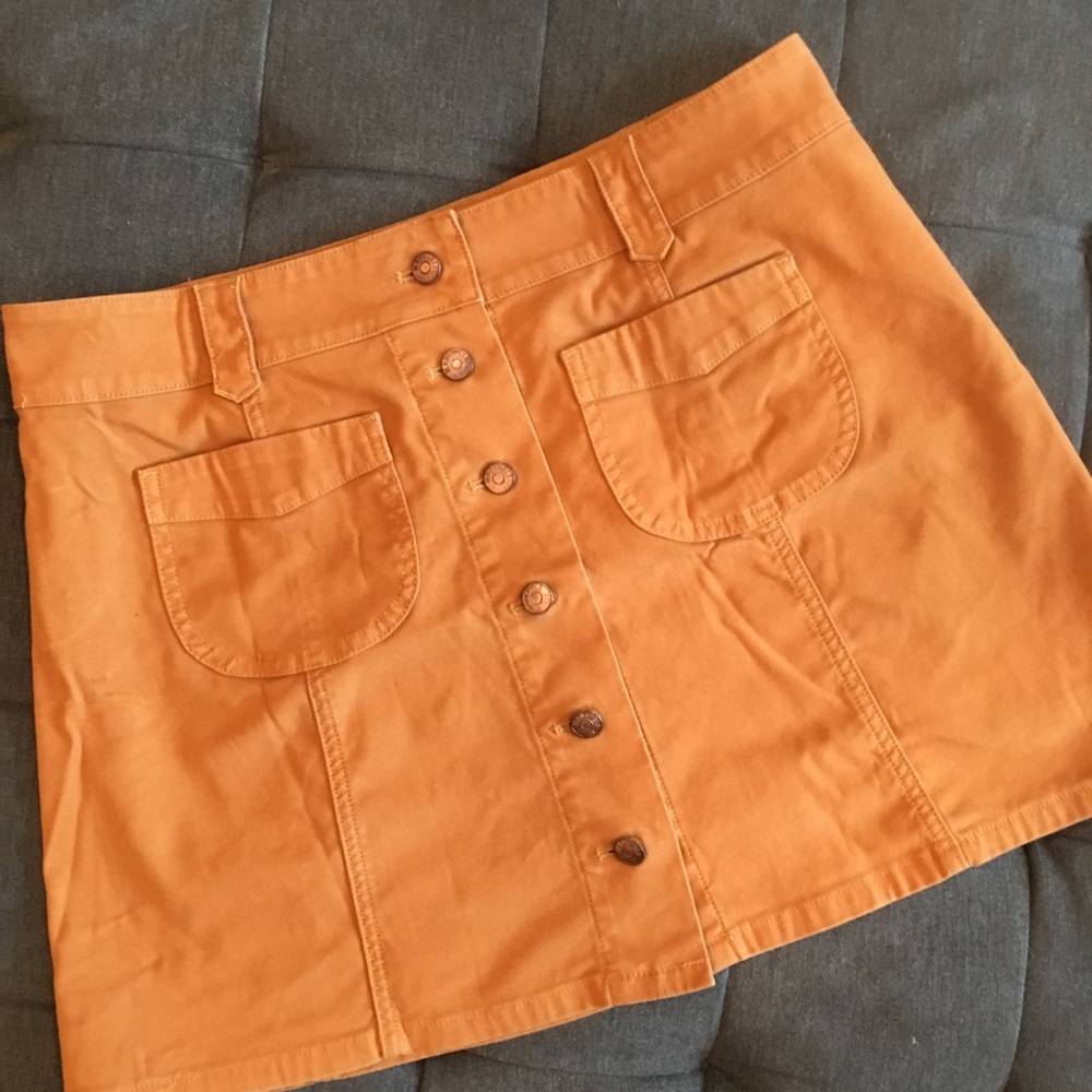 Madewell button front skirt